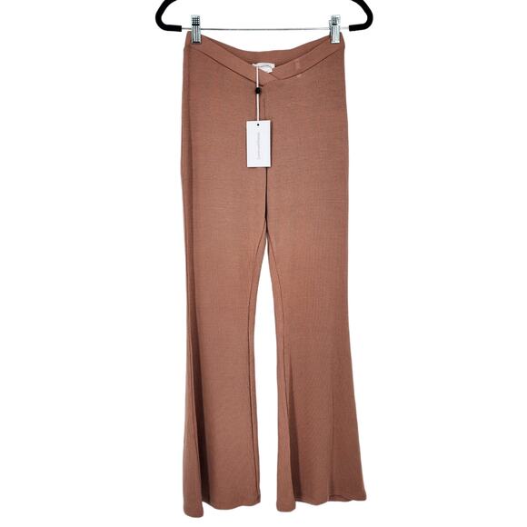 Lovers + Friends Frankie Pull On Knit Flare Leg Pant in Latte Brown Size XS - Picture 2 of 6